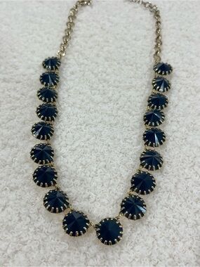 J. Crew Venus Flytrap Blue Rivoli Necklace